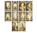 10 Alice in Wonderland Notecards All Occasion 4x6 with Envelopes Blank Folded