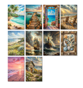 10 Beach Paradise Notecards All Occasion 4x6 with Envelopes Blank Folded
