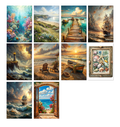 10 Beach Paradise Notecards All Occasion 4x6 with Envelopes Blank Folded