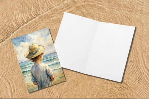 10 Beach Paradise Notecards All Occasion 4x6 with Envelopes Blank Folded