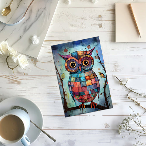 10 Handmade Abstract Animals – Blank Inside – Folded 4x6 Every Occasion Cards with White Envelopes