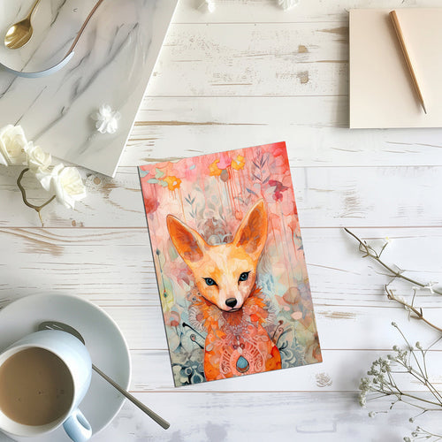 10 Handmade Abstract Animals – Blank Inside – Folded 4x6 Every Occasion Cards with White Envelopes
