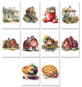 10 Handmade Farm Life – Blank Inside – Folded 4x6 Every Occasion Cards with White Envelopes