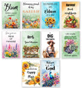 10 Handmade Garden Cards – Blank Inside – Folded 4x6 Every Occasion Notecards with White Envelopes