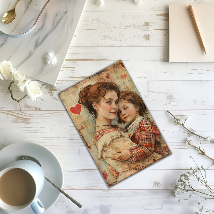 10 Handmade Mother and Child&nbsp; – Blank Inside – Folded 4x6 Every Occasion Cards with White Envelopes