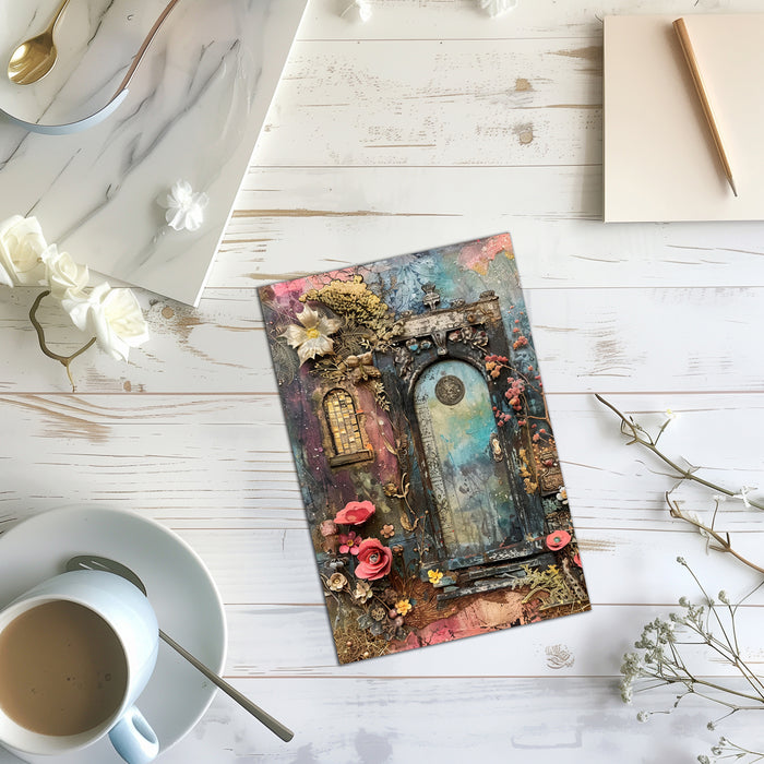 10 Handmade Victorian Gardens – Blank Inside – Folded 4x6 Every Occasion Cards with White Envelopes