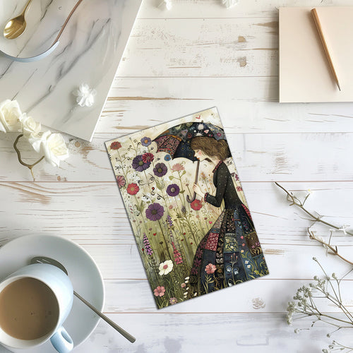 10 Handmade Victorian Gardens – Blank Inside – Folded 4x6 Every Occasion Cards with White Envelopes