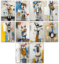 10 Handmade Whimsical Weird Animals&nbsp; – Blank Inside – Folded 4x6 Every Occasion Cards with White Envelopes