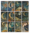 12 Handmade Celestial Beings – Blank Inside – Folded 4x6 Every Occasion Notecards with White Envelopes