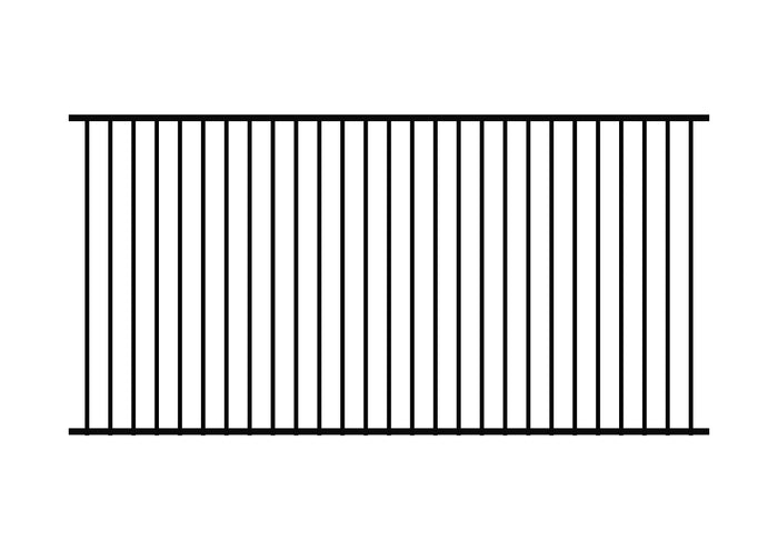 1200 x 2400 - Aluminium Flat Top Pool Fence Panel