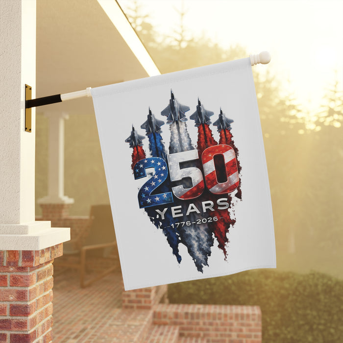 1776-2026 Patriotic Jets Garden & House Banner | 250 Years USA Patriots Flag