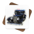 1932 Ford Square Hardboard Hot Rod Drink Coasters Set - 4pcs