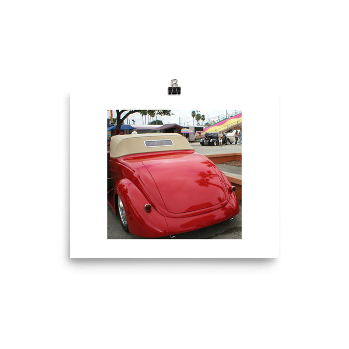 1937 Ford Roadster Hot Rod Poster Art for Guys Matte Finish Wall Art