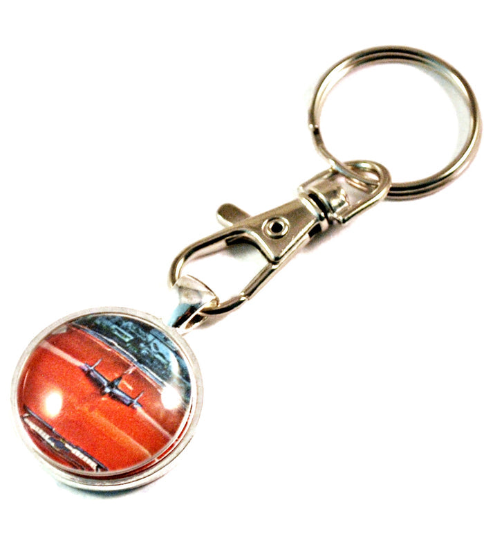 1955 Chevrolet Tri-Five Hot Rod Keychain KeyRings for Men