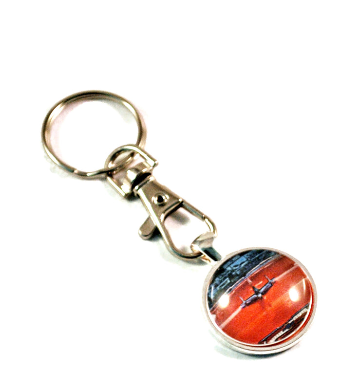 1955 Chevrolet Tri-Five Hot Rod Keychain KeyRings for Men