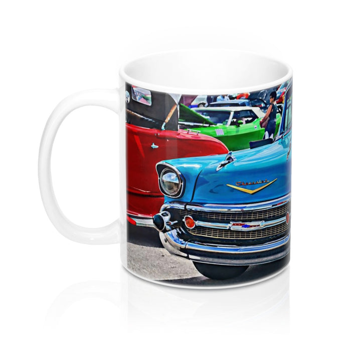 1957 Chevrolet Bel Air Custom Car Tri-Five Hot Rod Coffee Mug for Guys 11 oz