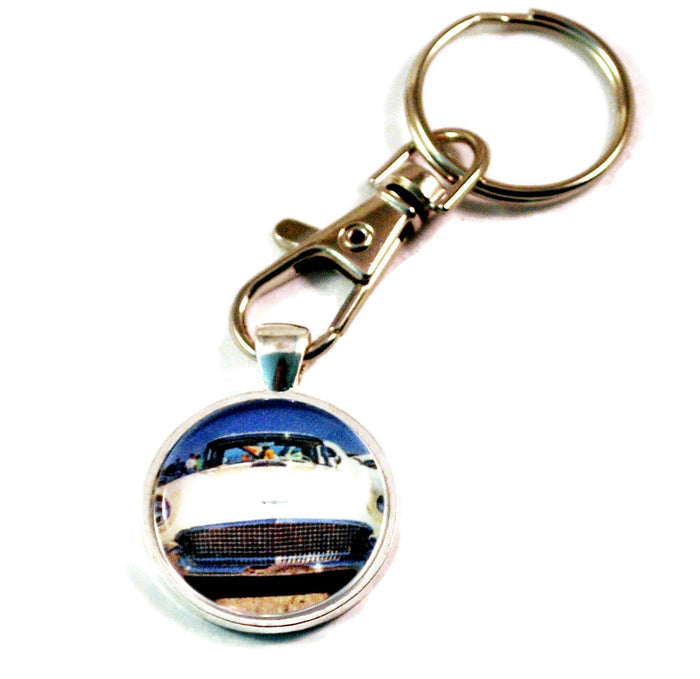 1957 Ford Thunderbird Muscle Car Hot Rod Key Chain Keyrings for Men