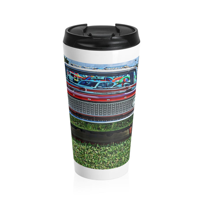 1963 Ford Fairlane Stainless Steel Travel Mug for Guys, Hot Rod Travel Mug