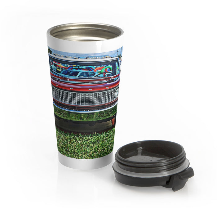 1963 Ford Fairlane Stainless Steel Travel Mug for Guys, Hot Rod Travel Mug