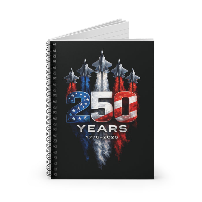 250 Years of America Spiral Notebook – 1776–2026 Patriotic Journal