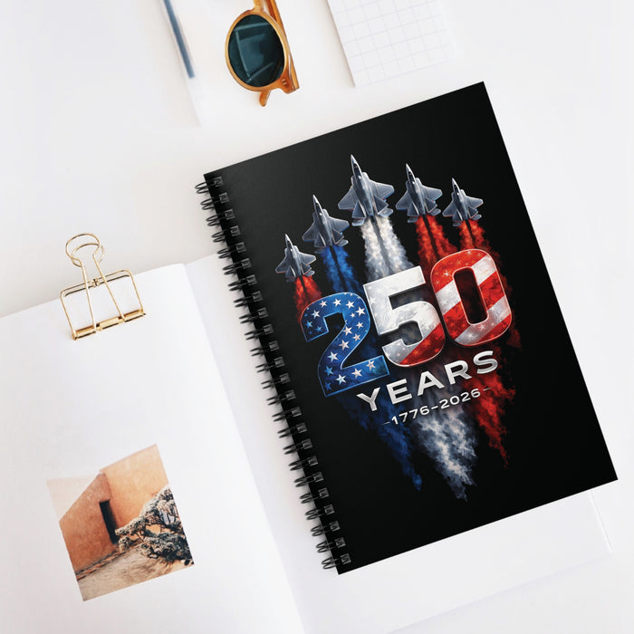 250 Years of America Spiral Notebook – 1776–2026 Patriotic Journal