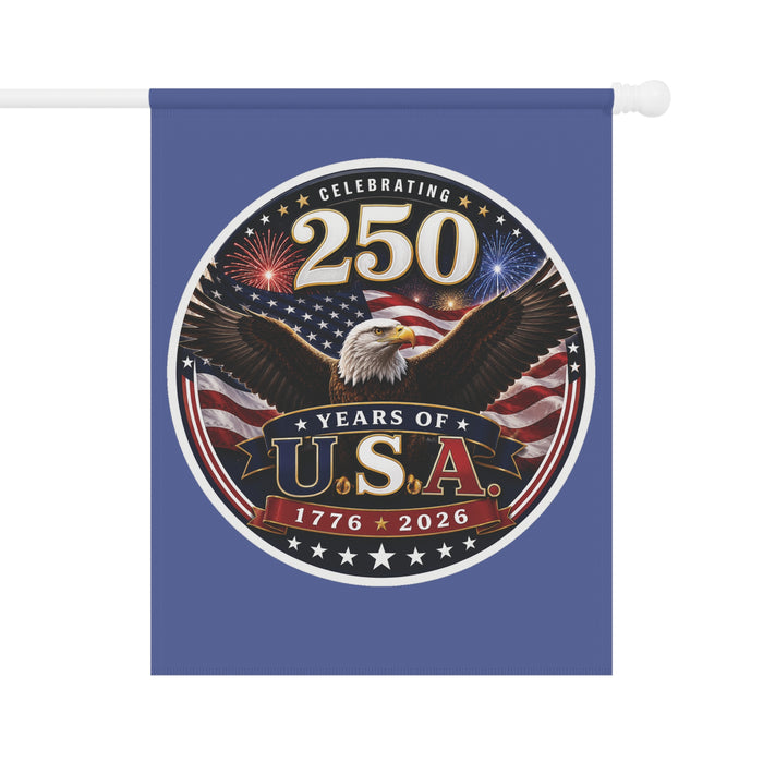 250 Years of USA Garden Flag | Banner 1776-2026 Patriotic Eagle
