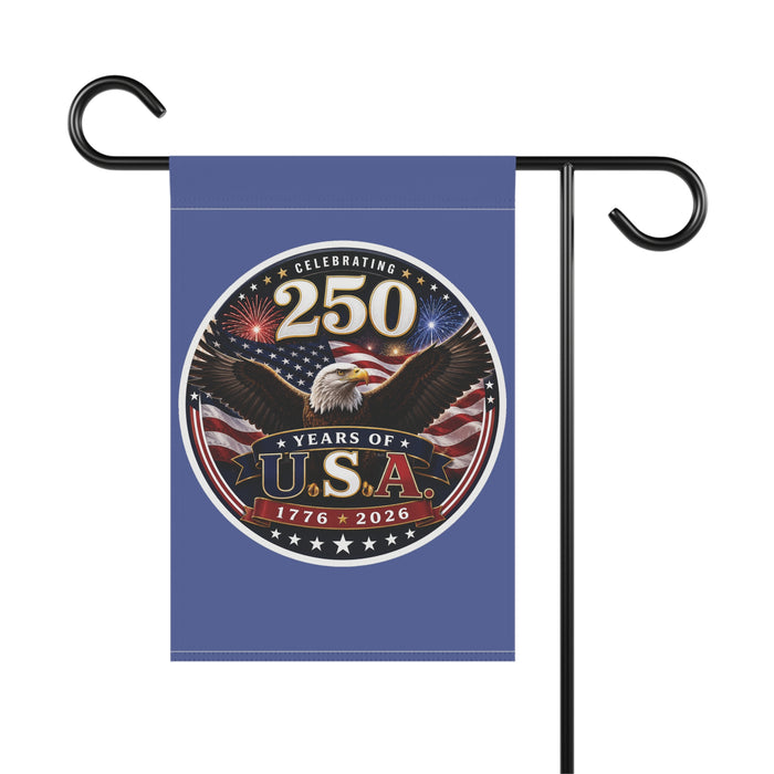 250 Years of USA Garden Flag | Banner 1776-2026 Patriotic Eagle