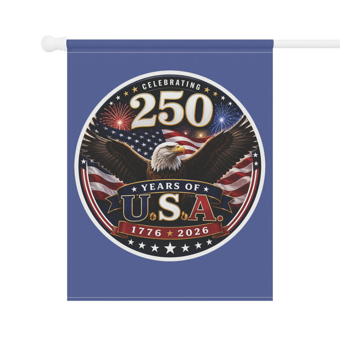 250 Years of USA Garden Flag | Banner 1776-2026 Patriotic Eagle
