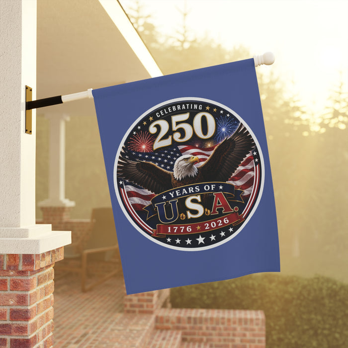 250 Years of USA Garden Flag | Banner 1776-2026 Patriotic Eagle