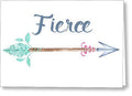 Fierce Inspirational Blank Note Card, Greeting Card with Envelope