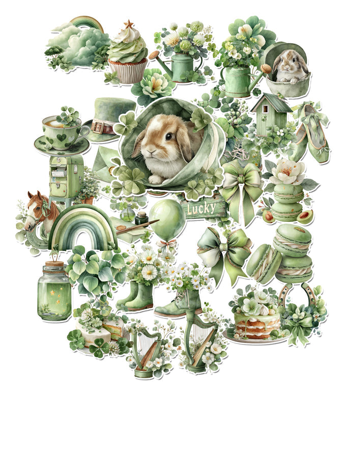 36 St Patrick's Day  Handmade Stickers for Laptops, Journals, Notebooks, Scrapbooks