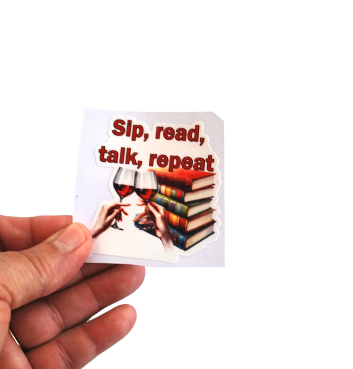 Handmade stickers for bookclub members