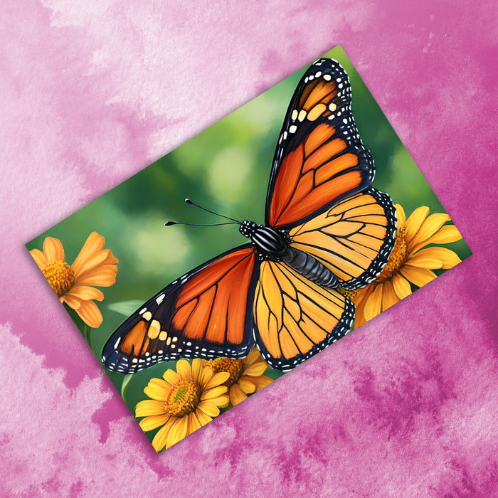 6 Handmade Butterflies – Blank Inside – Folded 4x6 Every Occasion Cards with White Envelopes