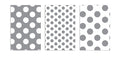 6 Handmade Notecards 4x6 with Envelopes Blank Folded Grey Polka Dots