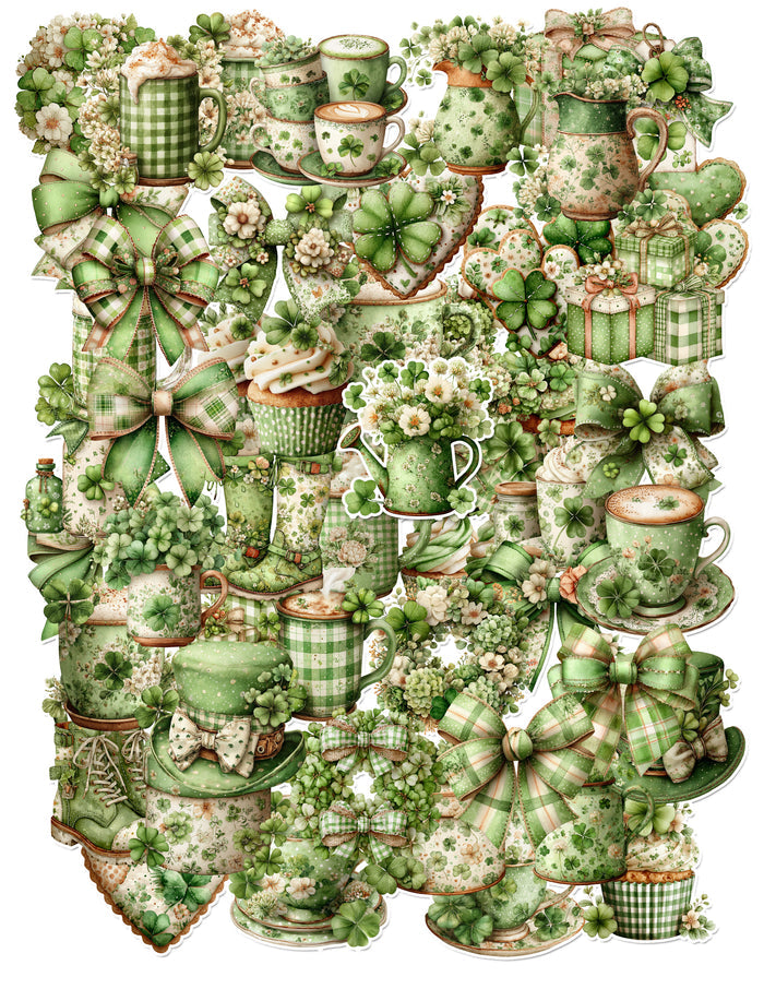 60 St Patrick's Day  Handmade Stickers for Laptops, Journals, Notebooks, Scrapbooks