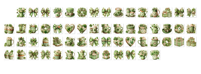 60 St Patrick's Day  Handmade Stickers for Laptops, Journals, Notebooks, Scrapbooks