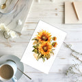 7 Watercolor Sunflowers Notecards All Occasion 4x6 with Envelopes Blank Folded