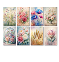 8 Botanical Art Notecards All Occasion 4x6 with Envelopes Blank Folded