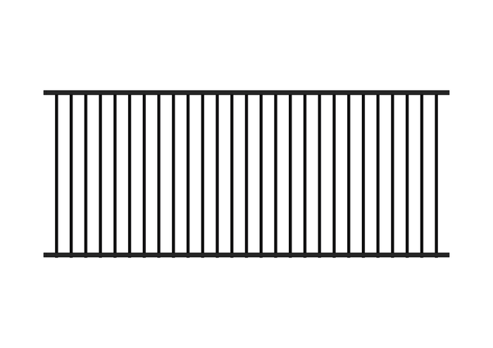 900 x 2400 - Aluminium Flat Top Pool Fence Panel