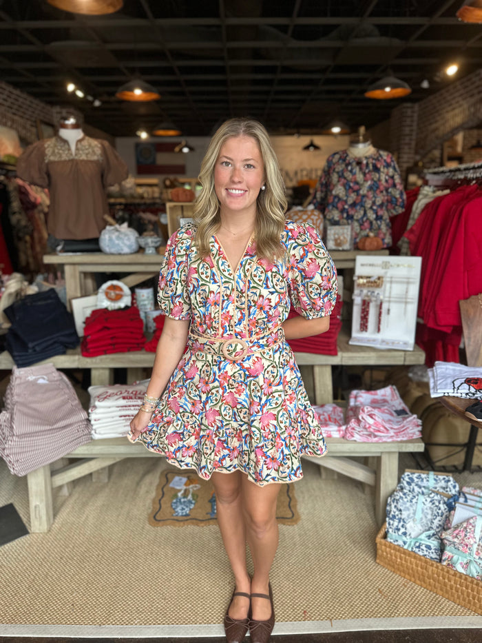Multi Print Mini Dress