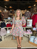 Multi Print Mini Dress