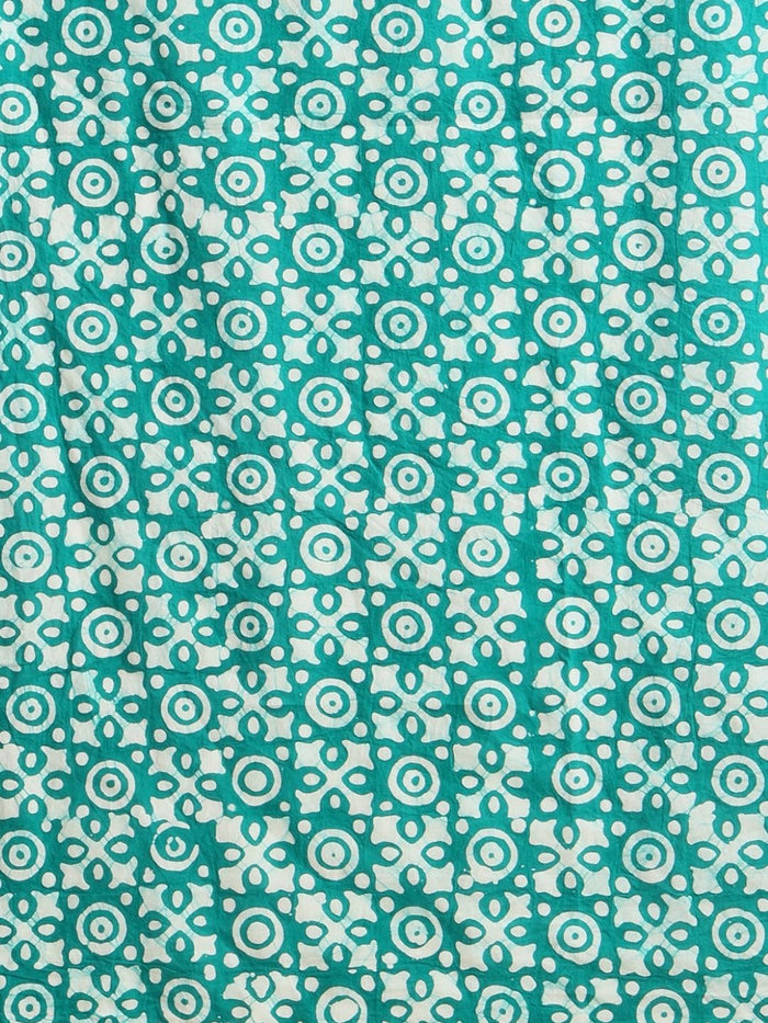 Indiehaat | Pure Mul Cotton Hand Wax Batik Suit Blue