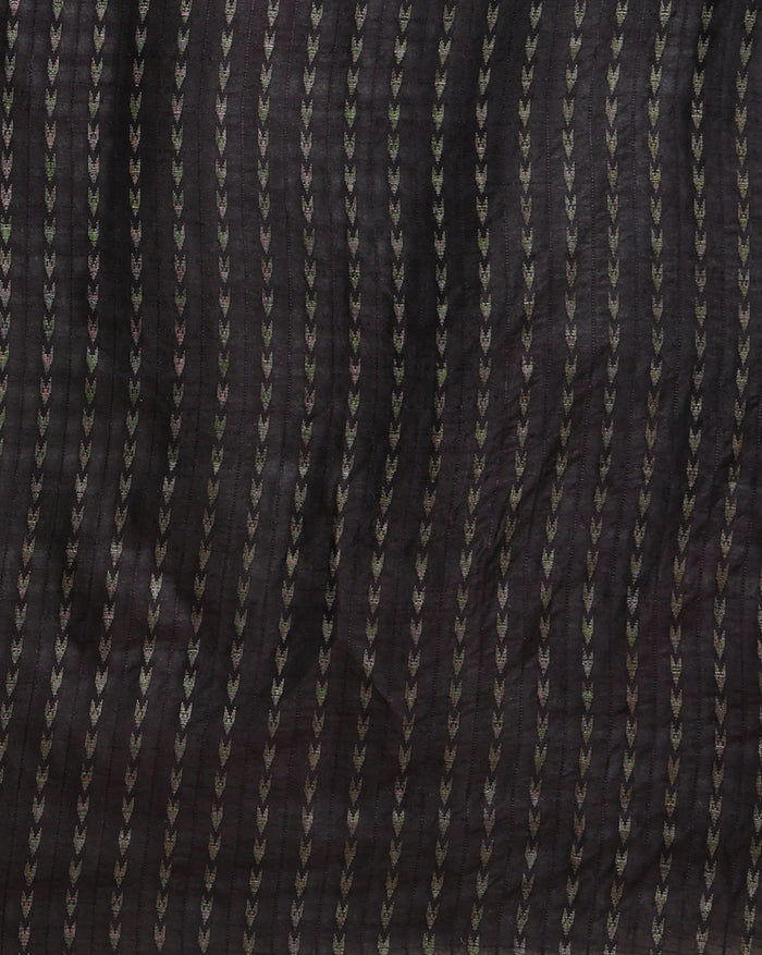 Abstract Katan Silk Marble Print Black & Pink Suit (T+B+D)