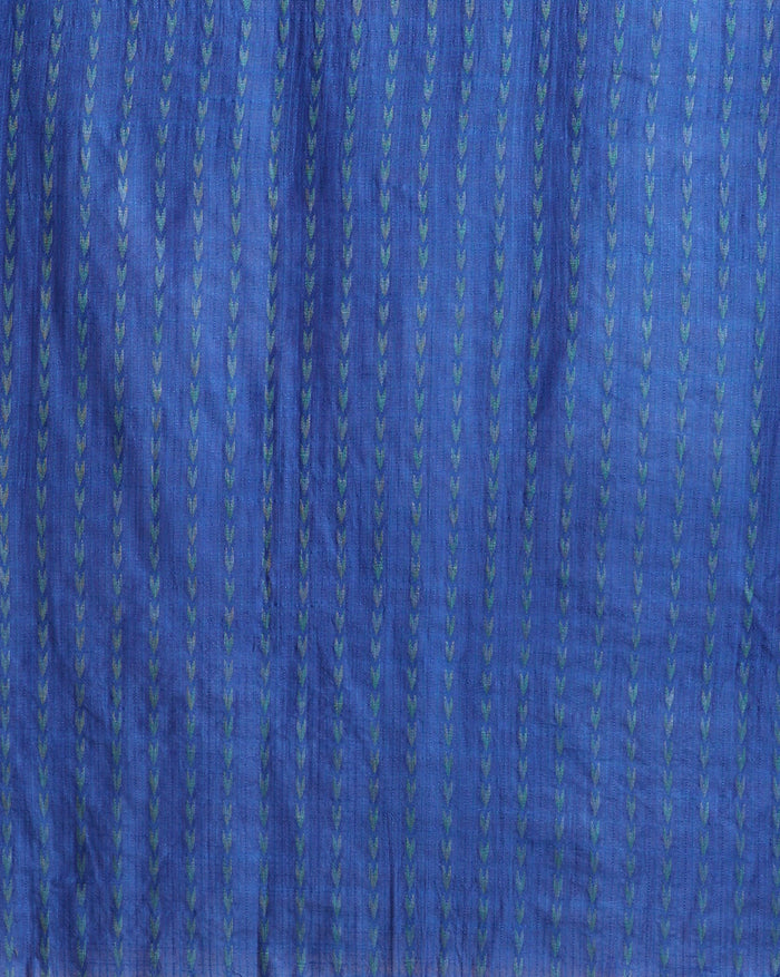 Abstract Katan Silk Tie Dyed Yellow & Blue Suit (T+B+D)