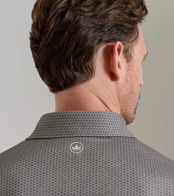 Albatross Diamond Cotton-Blend Piqué Polo - Edwin Spread Collar Dark Olive