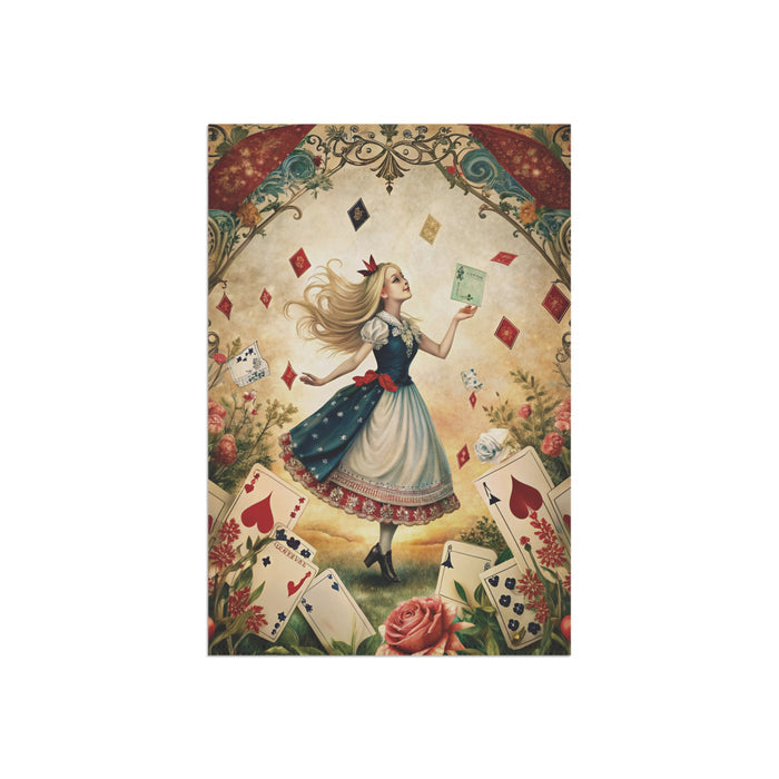 Alice in Wonderland Style Garden Flag & Porch Banner Fairy Tale Yard Art