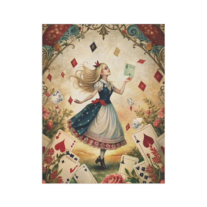Alice in Wonderland Style Garden Flag & Porch Banner Fairy Tale Yard Art