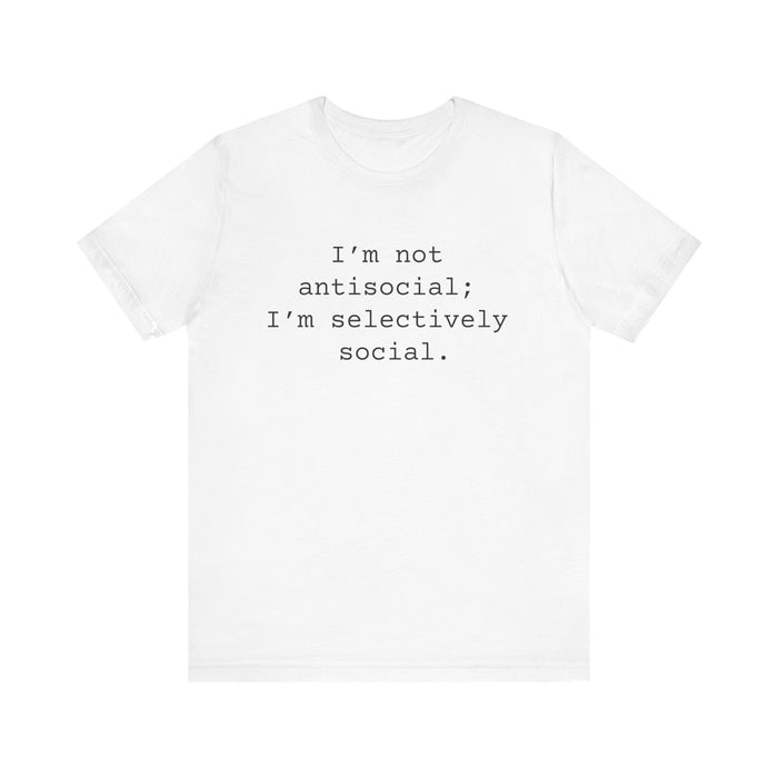 Antisocial Women's Sarcastic T-shirt, Funny Sarcastic T shirts, Sarcastic Shirts, Funny Tshirts for Her