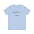 Antisocial Women's Sarcastic T-shirt, Funny Sarcastic T shirts, Sarcastic Shirts, Funny Tshirts for Her