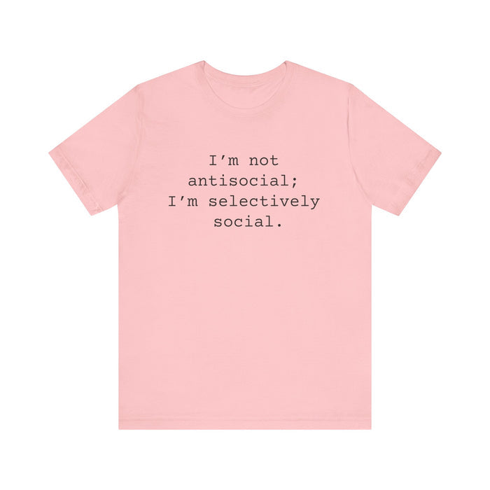Antisocial Women's Sarcastic T-shirt, Funny Sarcastic T shirts, Sarcastic Shirts, Funny Tshirts for Her
